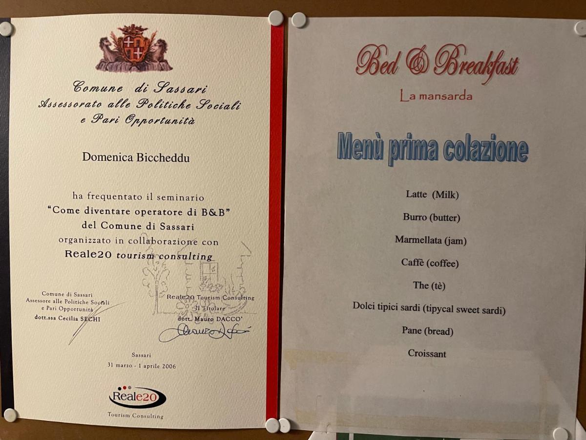 La Mansarda Bed & Breakfast Biancareddu Dış mekan fotoğraf